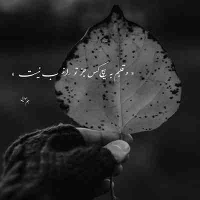 آهنگ تنهایی یعنی بشینی ببینی همه رویات میره از دست تنهایی یعنی نفست الان نفسای یکی دیگست